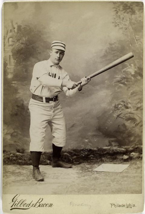 Vintage cabinet card photo of early major leaguer George Pinckney